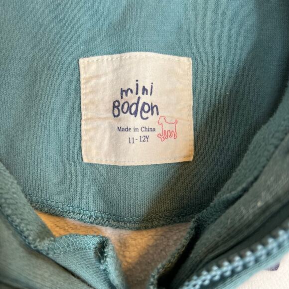 MINI BODEN 1/4 Zip Pullover 100% Cotton in Blue Shark Graphics Boys 11-12 Years - Picture 5 of 6